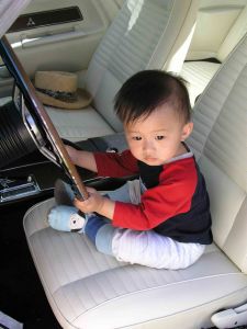 Here's my son in one of my Challengers when he was small enough to carry like a football