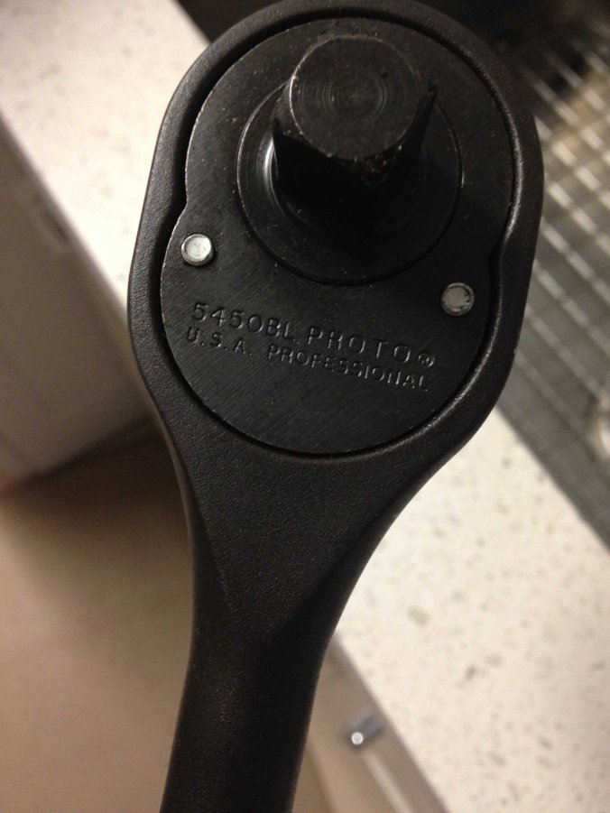 The one I used I bought myself for a Christmas gift, a Proto 5350BL. All the reviews suggest this is a quality tool that will not strip out on you when you on a high torque situation, like when you need a breaker bar. A torsion bar adjuster is not extremely hard to turn but I hate cheap tools.